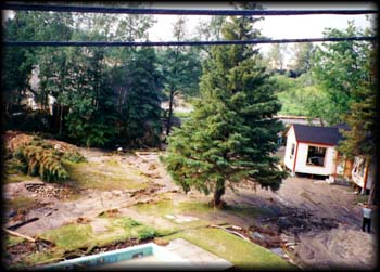 Devastated shack, Chicoutimi.  June, 1996.