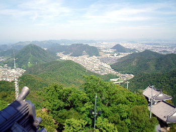 Vue du haut de Gifu-jou