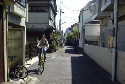 Edwige en vélo